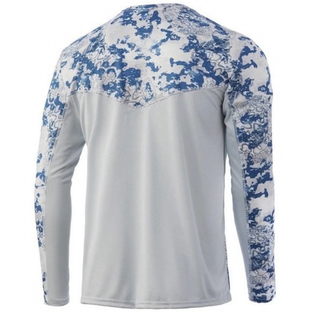 Huk camouflage Men's Blue and Gray Long Sleeve Shirt